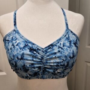Blue Tie-Dye Women's Sports Bra, Handful Brand XL. NWOT